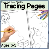 Preschool/Kindergarten Pre-Writing and Tracing/Coloring Pa