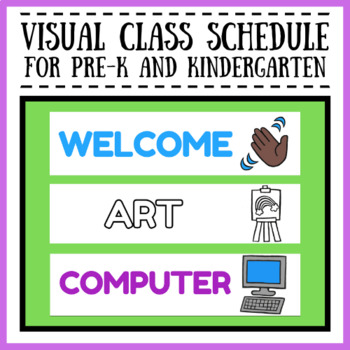 Preview of Preschool & Kindergarten Visual Schedule: Strip Format | Pre-reader Solutions