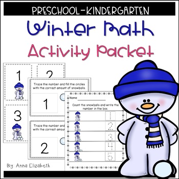 Preview of Preschool Kindergarten Winter Math Activities