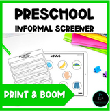 Preschool Language Informal Screener Speech Therapy
