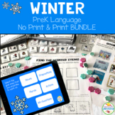 Preschool Language Speech Therapy Kit Bundle: Winter (Prin