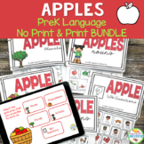 Preschool Language Speech Therapy Bundle for Apples