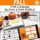 Preschool Language Speech Therapy Kit: Fall BUNDLE Print a
