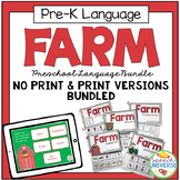Preschool Language Speech Therapy Kit: Farm BUNDLE (Print 