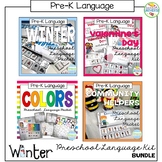 Preschool Language Kit Winter SEASONAL BUNDLE for Speech Therapy