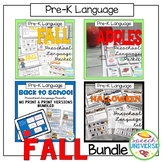 Preschool Language Theme Packet: Fall Bundle