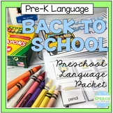 Preschool Language Speech Therapy Kit for Back to School