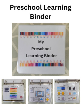 Preview of Preschool Learning Binder