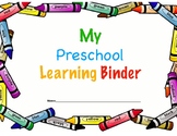 Preschool Learning Binder- Morning Circle