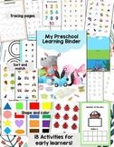 Preschool Learning Binder BUSY Book/Folder | for toddler and Preschooler GROWING