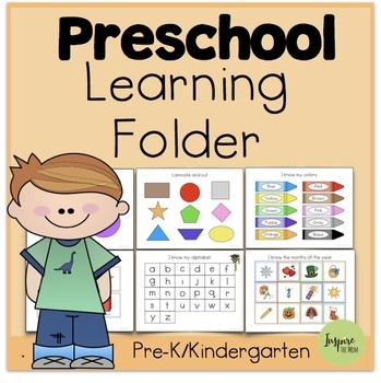 Preview of Preschool Learning Folder- Distance Learning - Home Learning - Preschool Binder