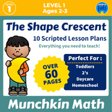 Preschool Learning Shape Crescent Worksheets and Activities