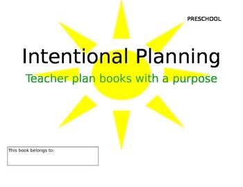 Preview of Preschool Lesson Plan Book