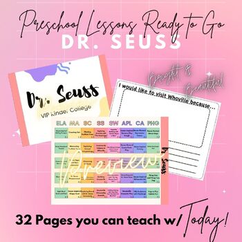 Preview of Preschool Lesson Plan: Dr. Seuss