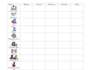 Preview of Preschool Lesson Plan form
