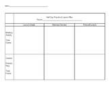 Preschool Lesson Plan Project with Rubric