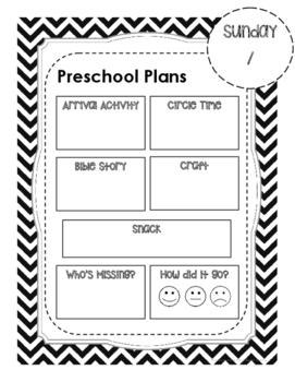 Preschool Lesson Plan Template by 2 Cool for School | TpT