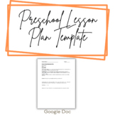 Preschool Lesson Plan Template