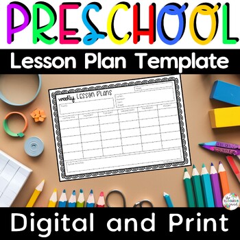Preview of Editable Preschool Lesson Plan Template