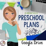Preschool Lesson Plan Template for Google Drive in OCEAN BRIGHT COLORS