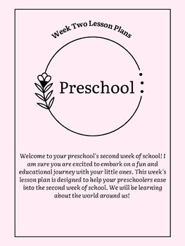 Preview of Preschool Lesson Plan (Week 2)