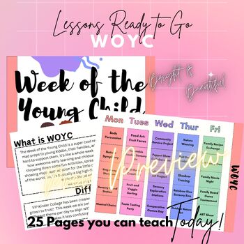 Preview of Preschool Lesson Plan: Week of the Young Child (WOYC)