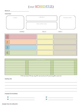 Preview of Preschool Lesson Planner