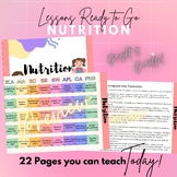 Preschool Lesson Plans: Nutrition