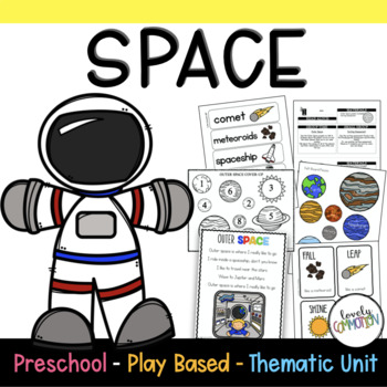 Preview of Play Based Preschool Lesson Plans Space Thematic Unit