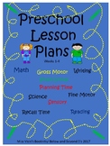 Preschool Lesson Plans Week 1-4