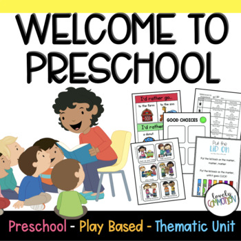 Preview of Play Based Preschool Lesson Plans BACK TO SCHOOL
