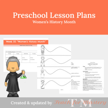 Preview of Preschool Lesson Plans: Women's History Month