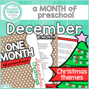 Preview of Preschool Lesson Plans and Activities - December with Christmas Themes