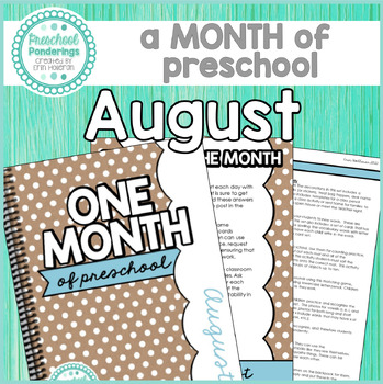 Preschool Lesson Plans And Materials - August By Preschool Ponderings