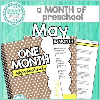 Preview of Preschool Lesson Plans and Materials - May