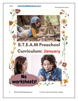 Preview of Preschool Lesson Plans daily Curriculum STEAM Reggio Montessori JAN