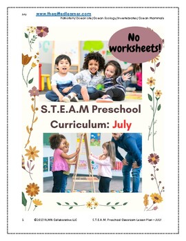 Preview of Preschool Lesson Plans daily Curriculum STEAM Reggio Montessori JULY