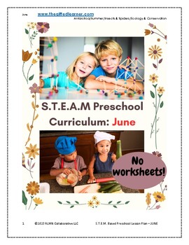 Preview of Preschool Lesson Plans daily Curriculum STEAM Reggio Montessori JUNE