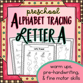 Preview of FREE Preschool Letter Tracing Worksheets - Letter A - Fine Motor Skills Alphabet