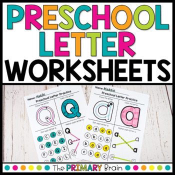 Preview of Preschool Letter Worksheets