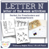 Preschool Letter of the Week Curriculum, Letter N Crafts a