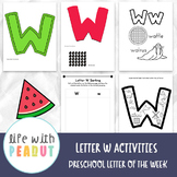Preschool Letter of the Week Curriculum, Letter W Activiti