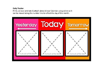 Preschool Linear Calendar by ABCs of ECD Teachers Pay Teachers