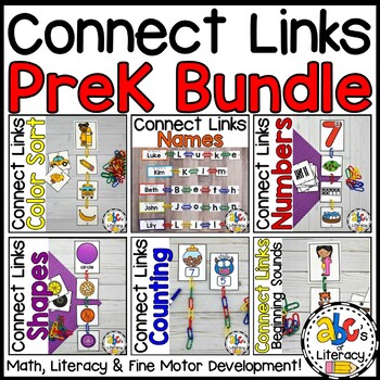Preview of Linking Chains Activities Bundle - Fine Motor Skills - Morning Tubs & Centers