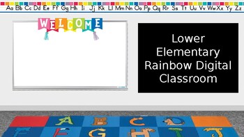 Preview of Preschool/Lower Elementary Rainbow Bitmoji Digital Classroom