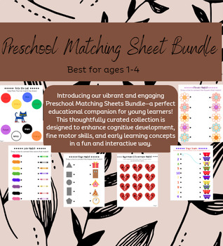 Preview of Preschool Matching Sheets Bundle