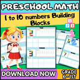 Preschool Math - 1-10 Building Blocks Numbers - Writing an