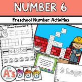Preschool Math Activities for Number 6 with Games, Printab