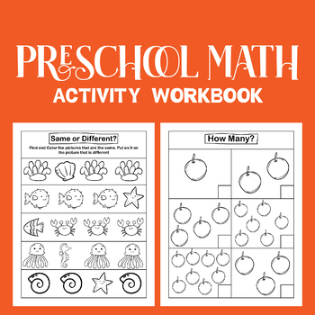 Preschool Math Activity Workbook by Beautiful Sheets | TpT