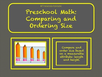 Preview of Preschool Math: Comparing and Ordering Size